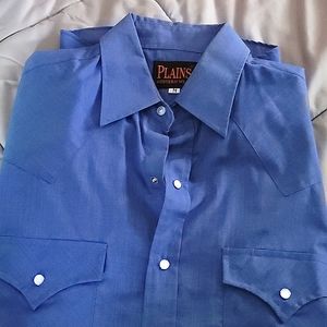 Plains Western Wear Denim Blue Men's Medium